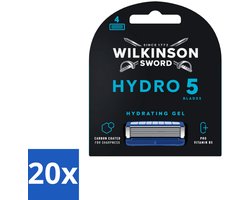 Wilkinson Sword 20 x Wilkinson Sword - Navulmesjes - Hydro 5 Skin Protection - Beschermend - 4 mesjes - Scheermesjes Mannen - Huidbescherming - Scheren Zonder Irritatie - Hydro 5 Skin Protection - Navulmesjes