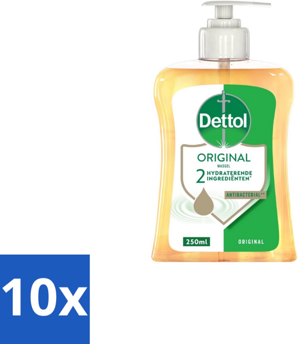 10 x Dettol - Handzeep - Original - Klassieke Hygiëne - 250 ml - Handzeep - Antibacterieel - Hygiëne - Handwas - Huidvriendelijk