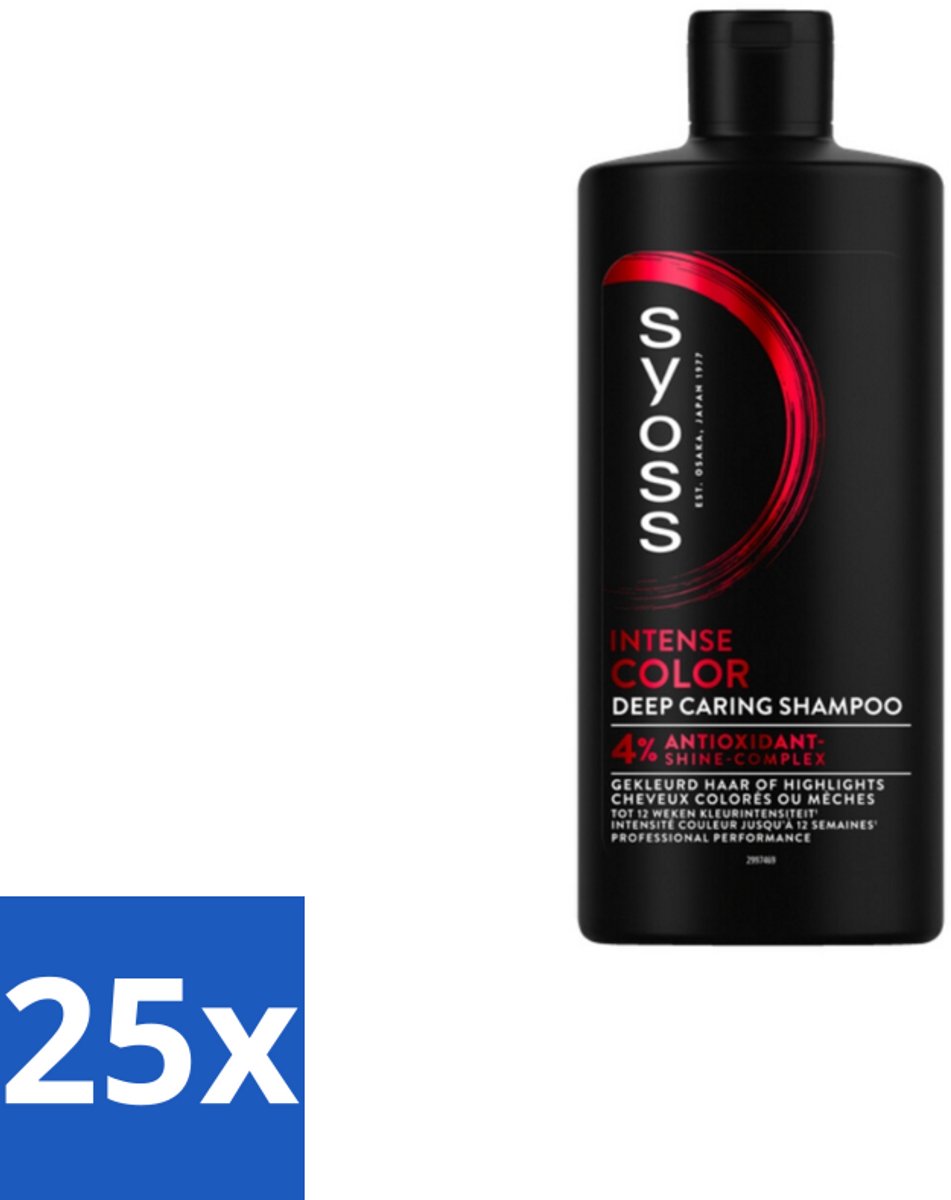 25 x SYOSS - Color 440 ml - Shampoo - Langdurige Styling - 440ml - Gekleurd Haar - Haarkleur Behoud - Kleurintensiteit - Antioxidant Shampoo - Haarkleur Bescherming