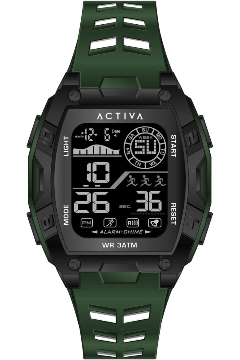 Activa Digital ACW8130-003 Heren Digitaal Horloge - 46 mm