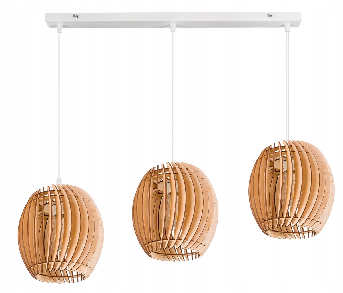 Houten Hanglamp Retro met 3xE27 Fittingen - Sfeervolle Verlichting