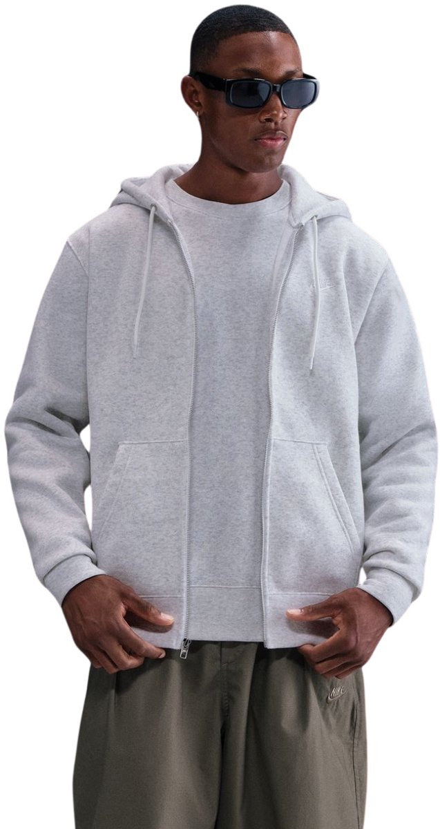Nike Club BB FZ Hoodie Heren 2XL Grijs