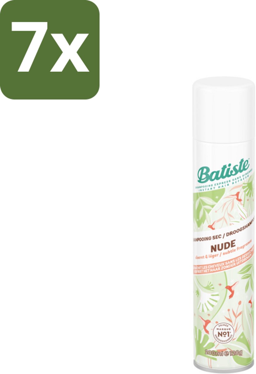 Batiste - Nude - Droogshampoo - Frisse Look - Volume en Textuur - 200ml - Bulkverpakking - 7 stuks
