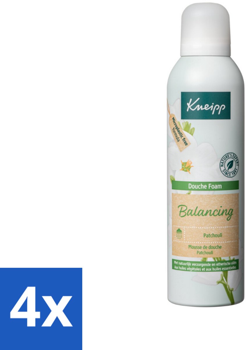 Kneipp - Douche foam - Balancing - Patchouli - 200 ml - Voordeelverpakking - 4 stuks