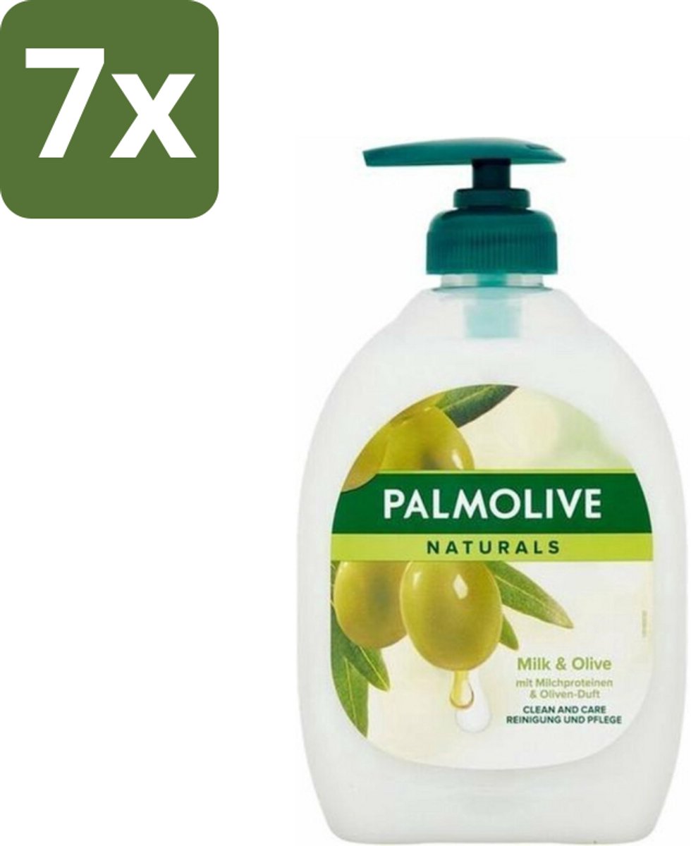 Palmolive - Milk & Olive - Handzeep Met Pomp - Verzorgend & Mild - 500 ml - Bulkverpakking - 7 stuks