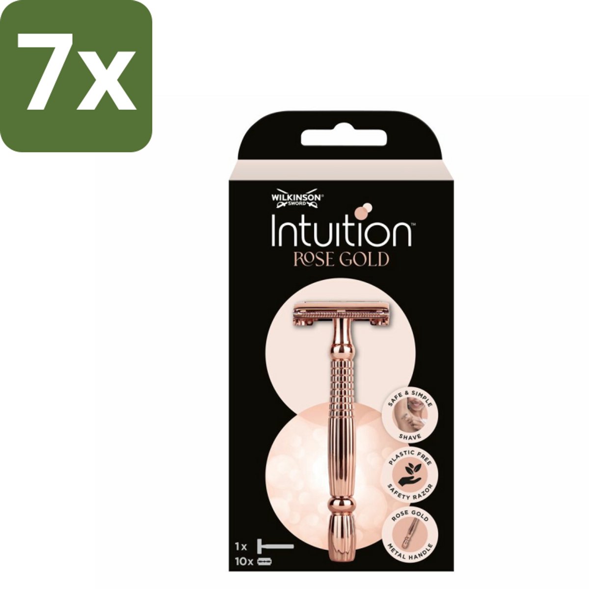 Wilkinson Sword - Scheermes - Intuition Rose Gold - Luxe - 10 mesjes - Bulkverpakking - 7 stuks