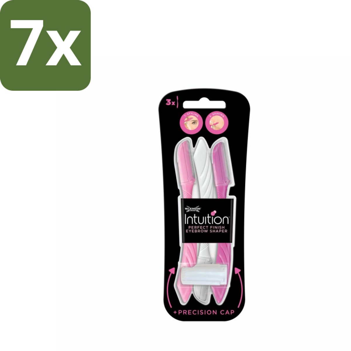 Wilkinson Intuition - Navulmesjes - Wenkbrauw Shaper - Precisie - 3 mesjes - Bulkverpakking - 7 stuks