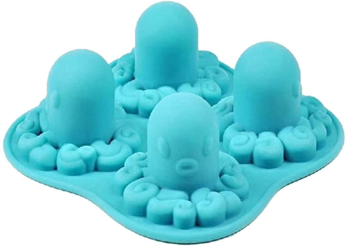 IJsblokjesvorm in de vorm van een octopus- herbruikbare siliconen mal voor in de vriezer.