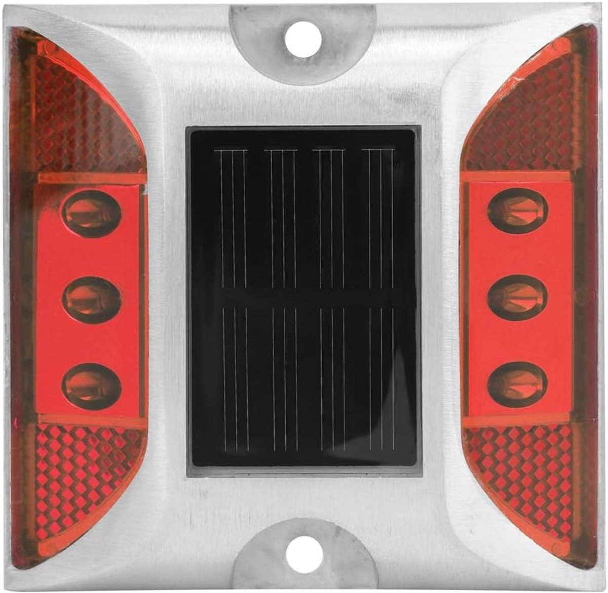 LED Solar Power Ground Marker Lights, LED Road Reflector, Waterproof Outdoor Driveway Road Highway Spike Lamp(Red) - ShopVlot