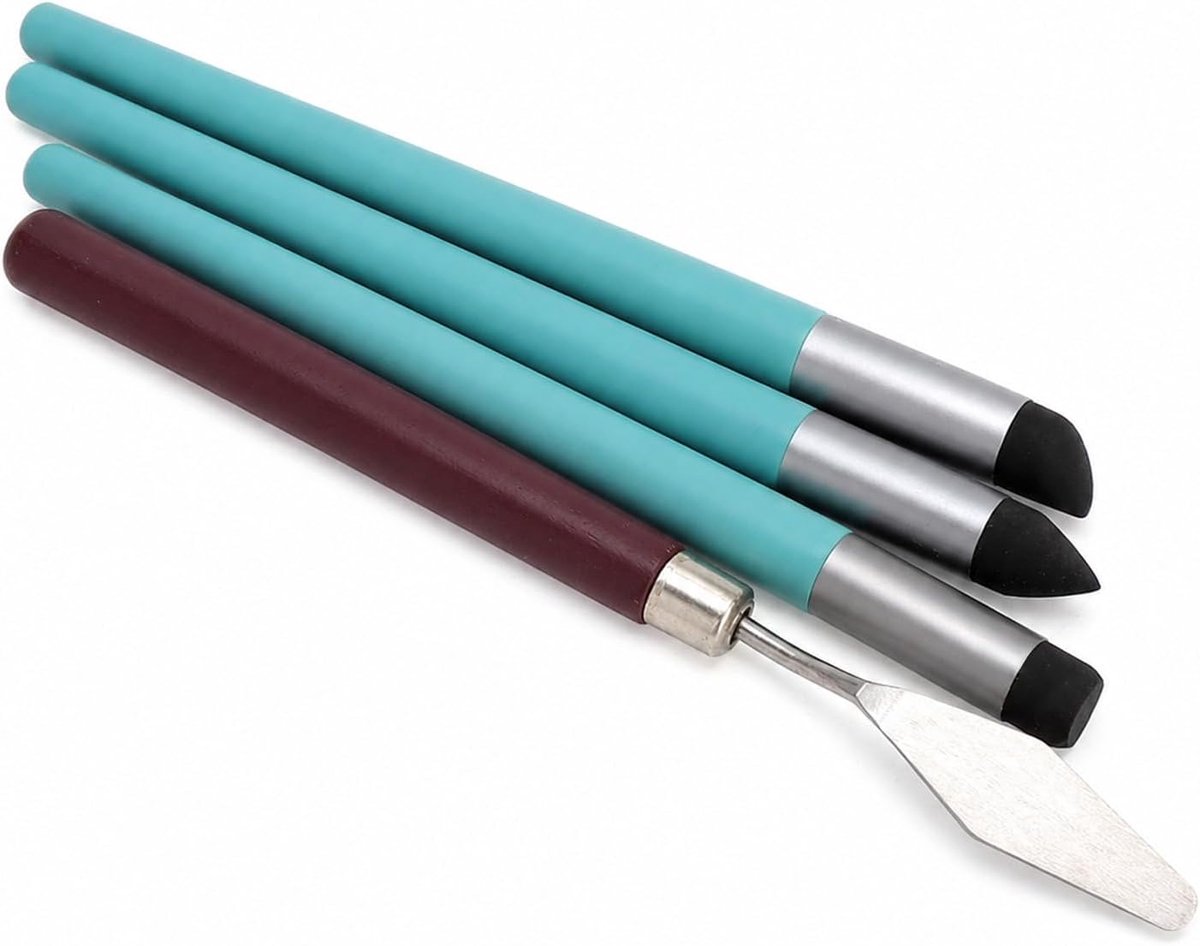 Oliepastelmengstift blending tool - kunstenaar kleurverloop pen met zachte sponskop en schraper, voor zachte - ShopVlot