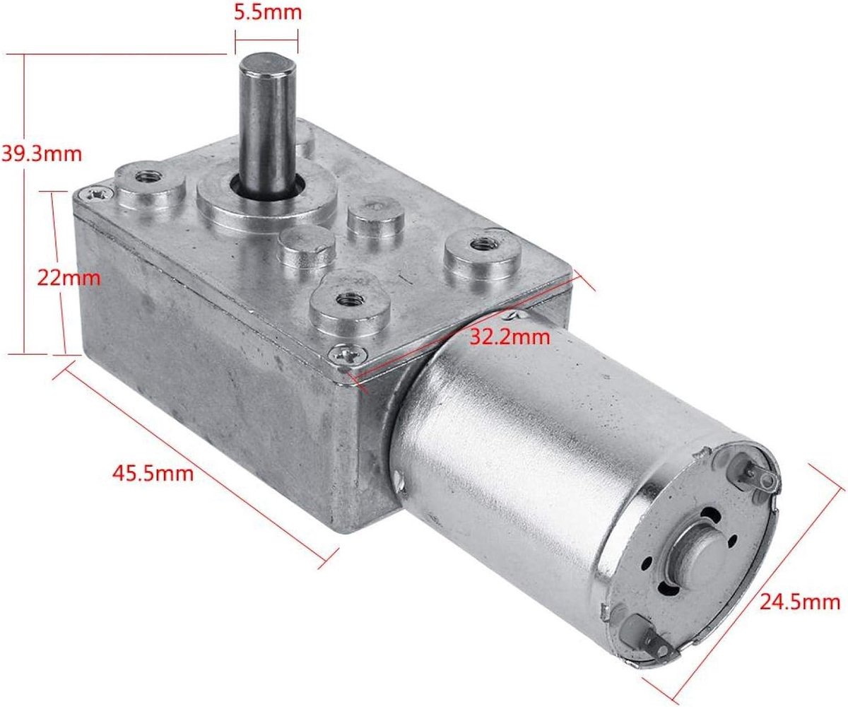 Elektrische motor 12V - Hoge koppel wormwiel - 20RPM turbine motor - Voor automatische deuren en mechanische systemen - ShopVlot