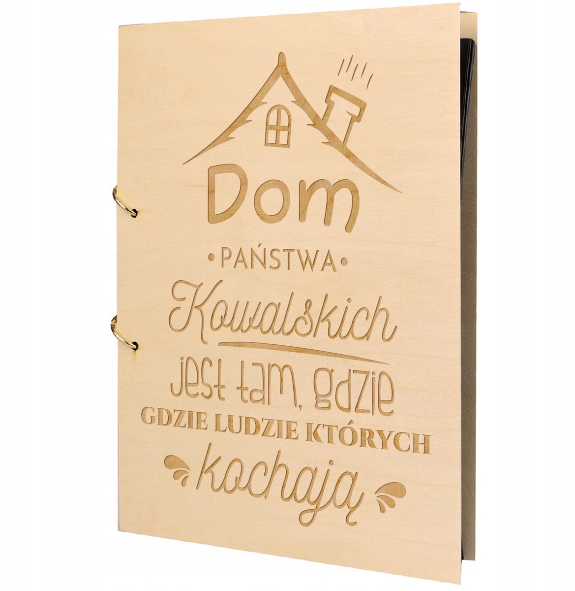 Houten Album met Gravure - Unieke Herinneringen