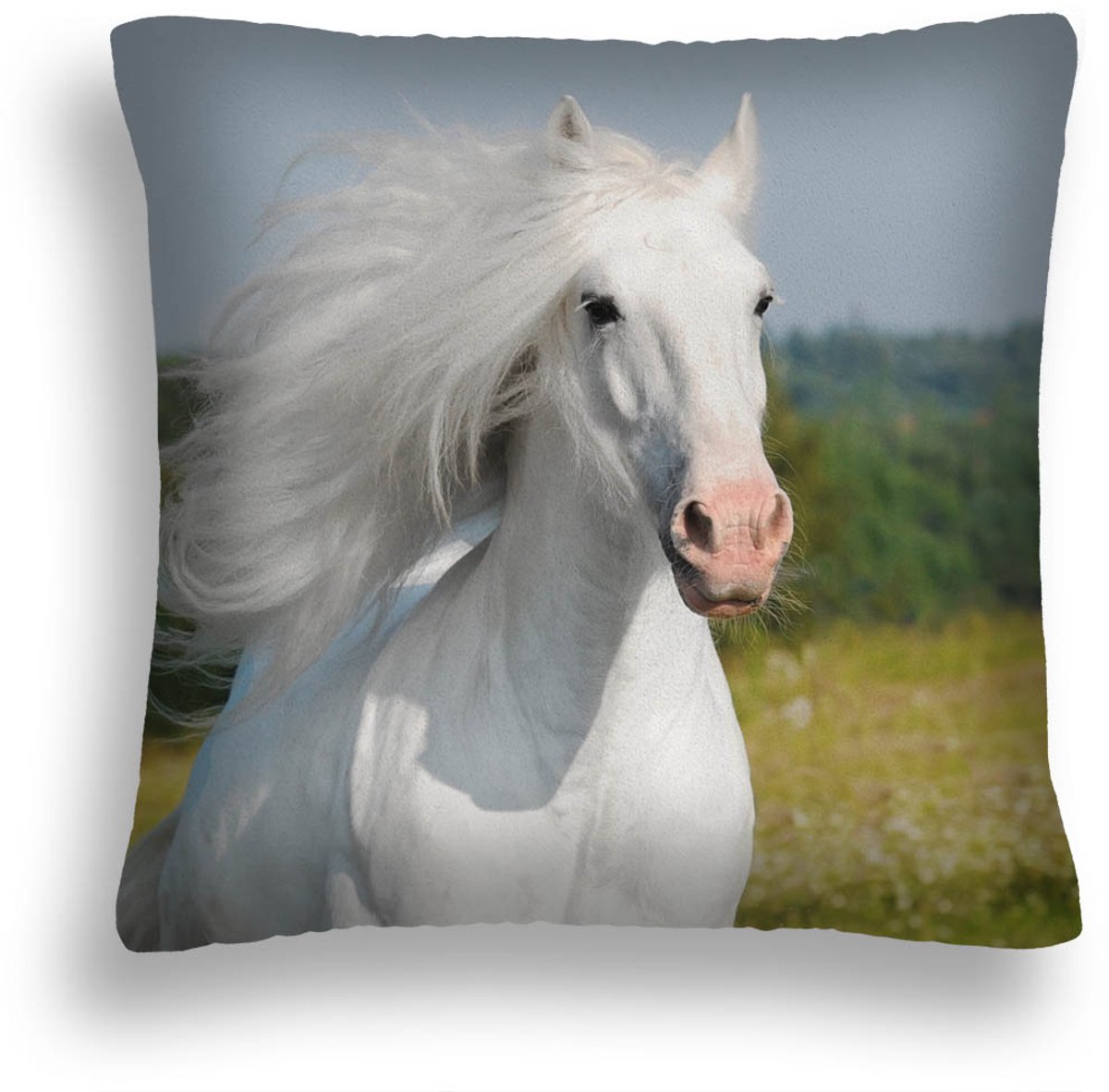 Decoratieve kussen met paardenmotief, 50x50 cm