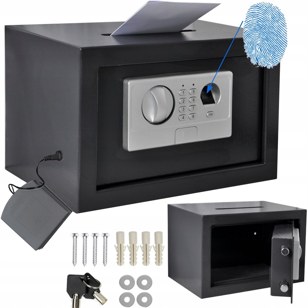 Biometrische Geldladekluis met Vingerafdrukscanner - 31cm Breed