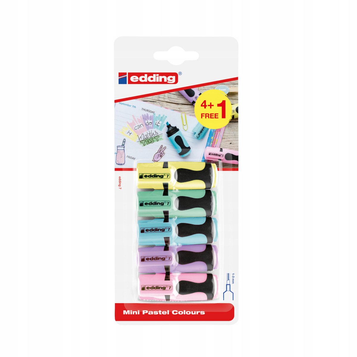 Edding Pastel Stiften Set - 5 Kleuren - 1-3mm