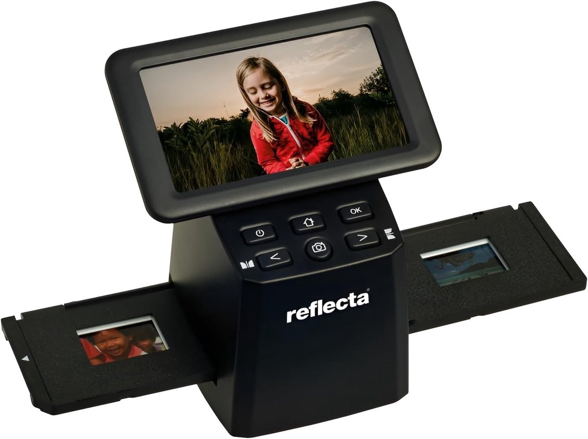 Fotoscanner naar digitaal - Zwart - 5 inch IPS LCD - 15,3MP CMOS Beeldsensor - Voor Dia's en Negatieven