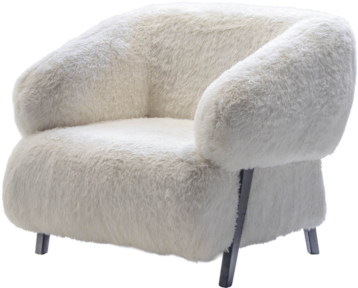 DÉJA Living Fauteuil Espe Fluffy - Beige Stof - 91x86x77cm