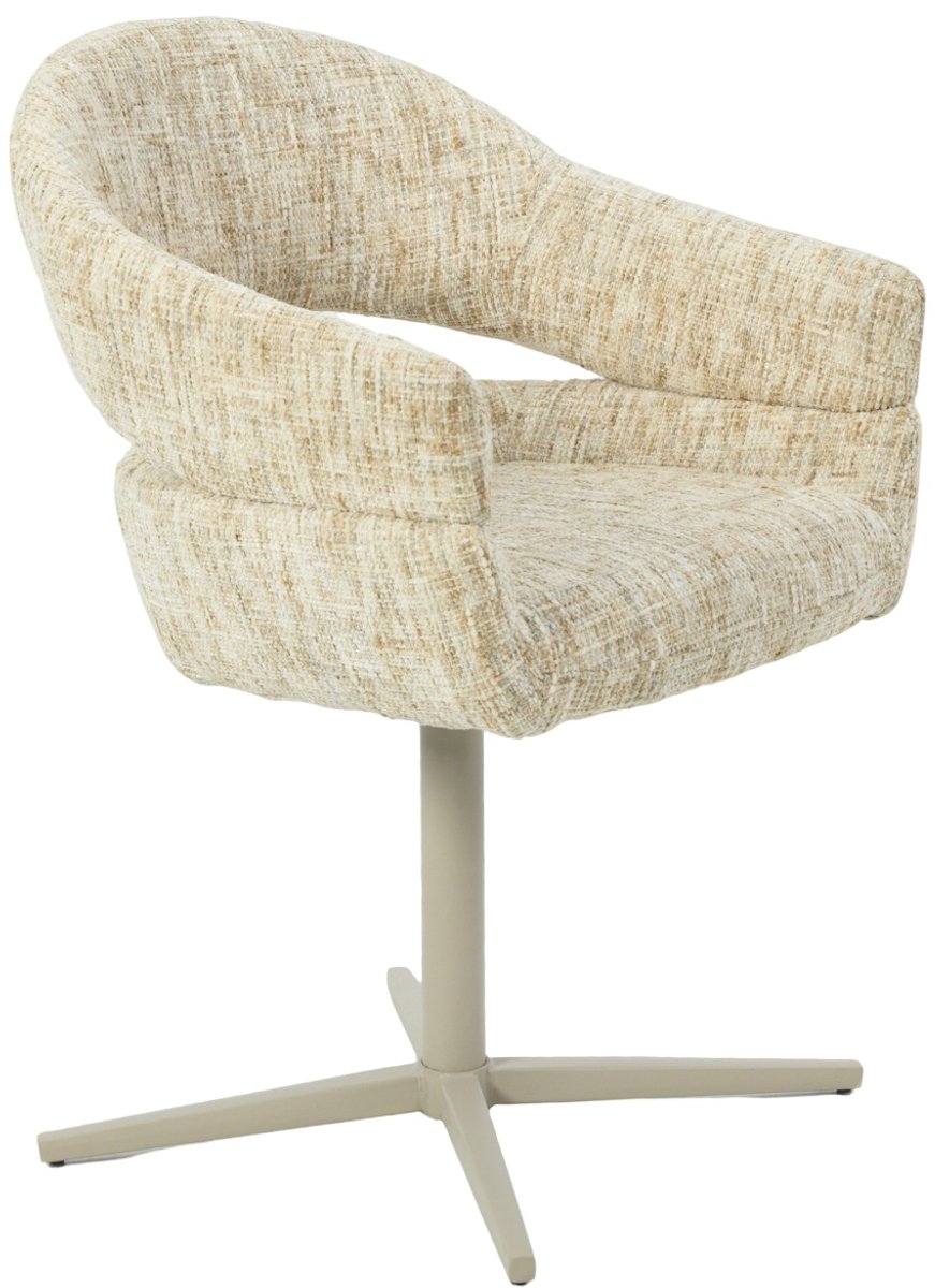 DÉJA Living Eetkamerstoel Milou - Taupe - Draaibaar - Set van 2