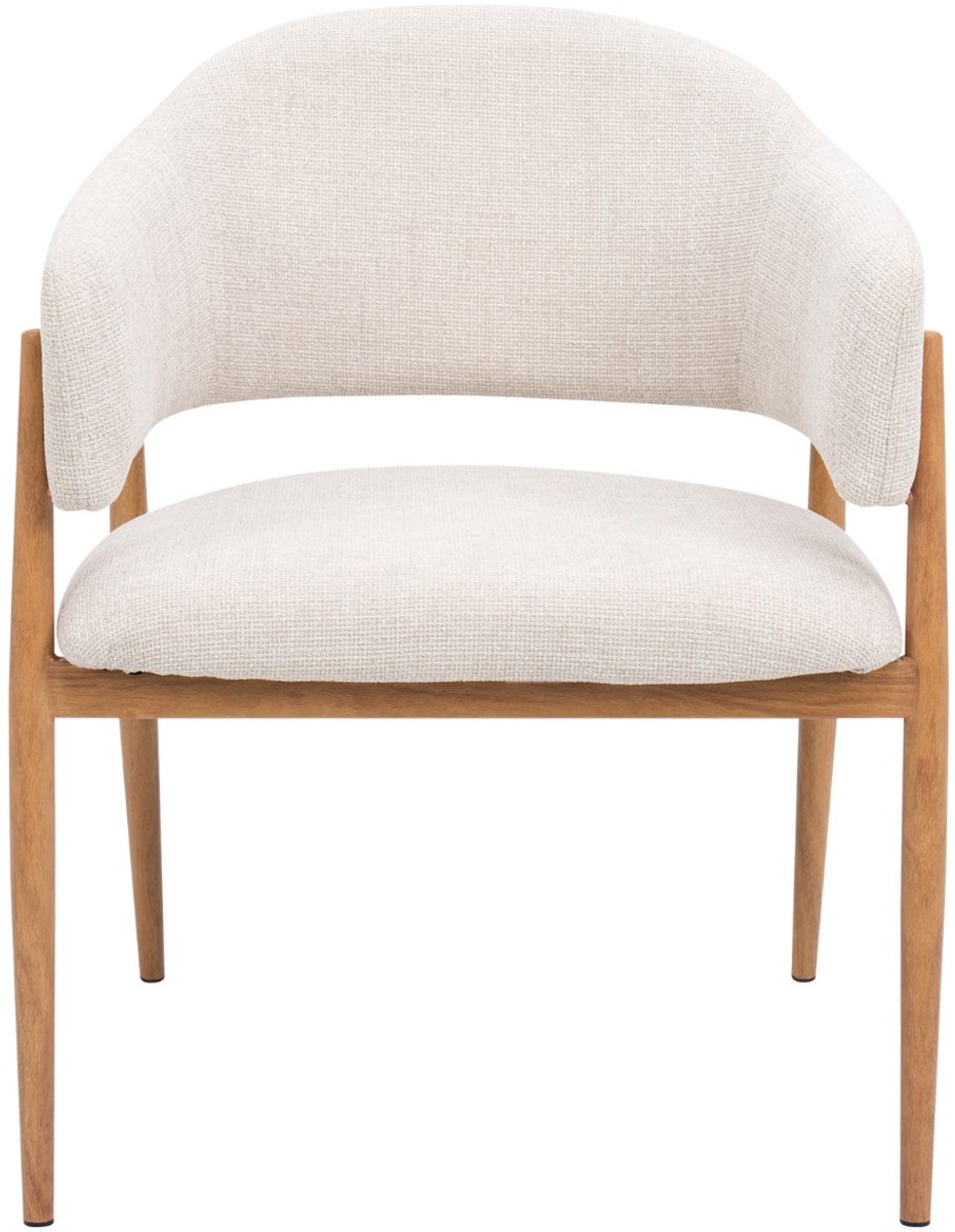 DÉJA Living Eetkamerstoel Dénia - Beige/Naturel - Set van 2