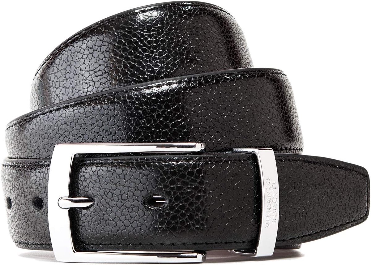 Herenriem 35 mm - glanzend leer - metalen logo - stijlvol accent voor elke outfit - ShopVlot