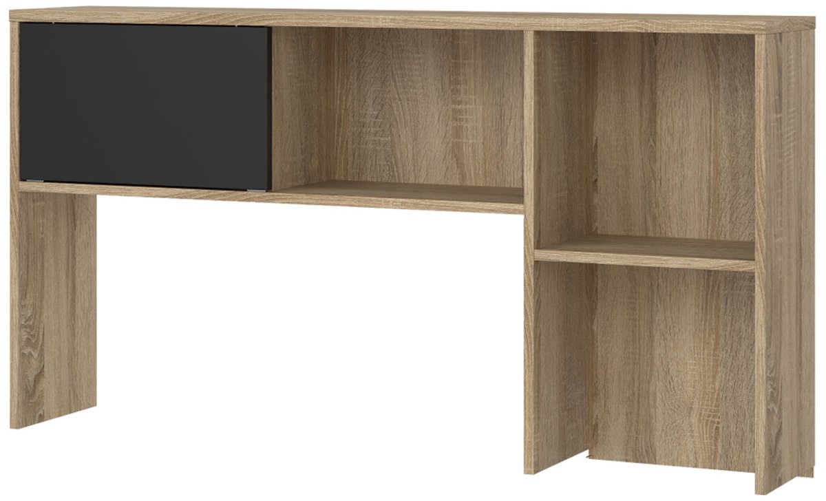 Opzetkast Function Plus met 1 Schuifdeur Eikenlook/Zwart - Giga Living
