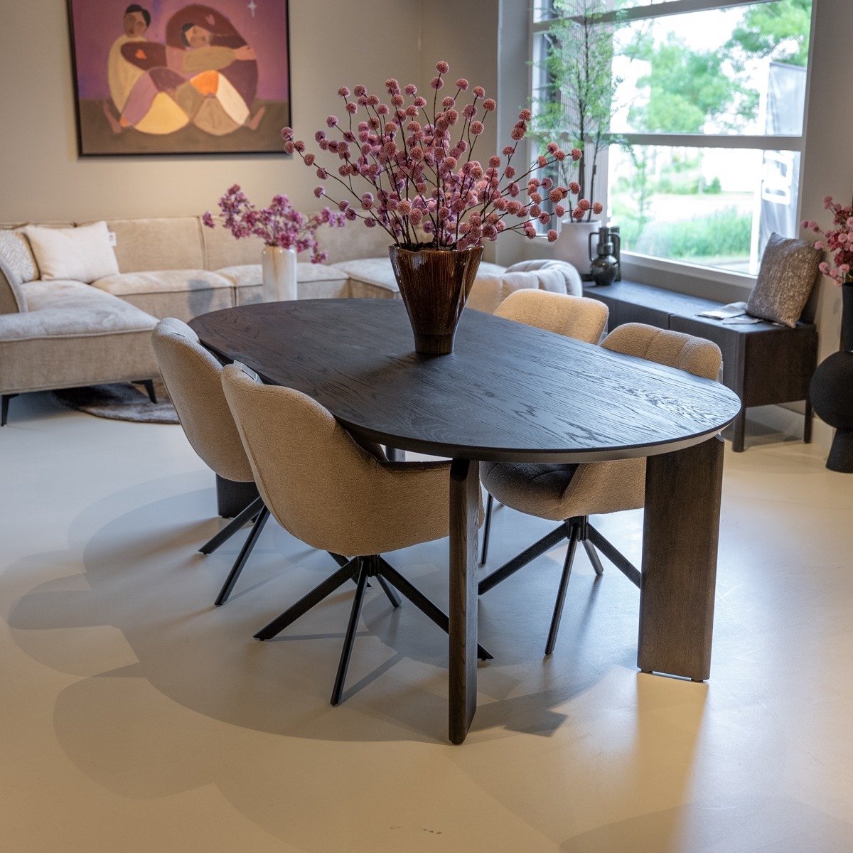 Tower Living Eetkamertafel Allure Donkerbruin 240cm