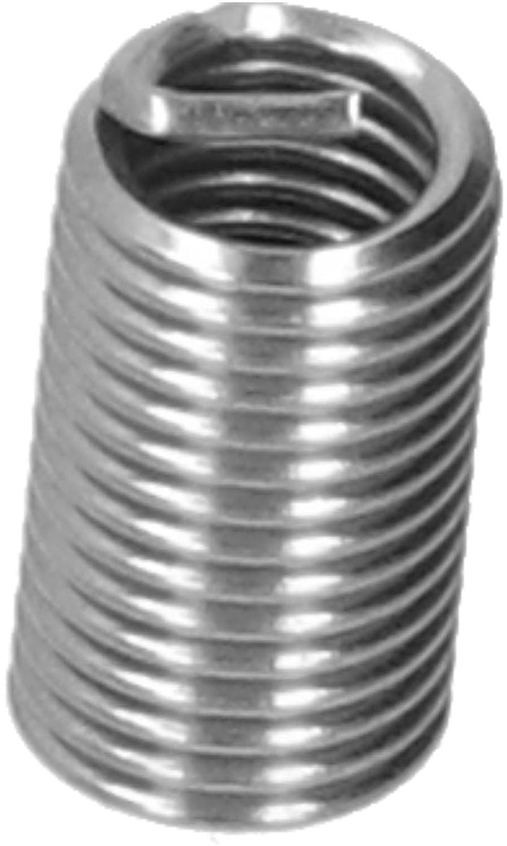 M6 x 1 draadbusjes 100 stuks - RVS - Verschillende lengtes - Voor het repareren van schroefdraad - ShopVlot