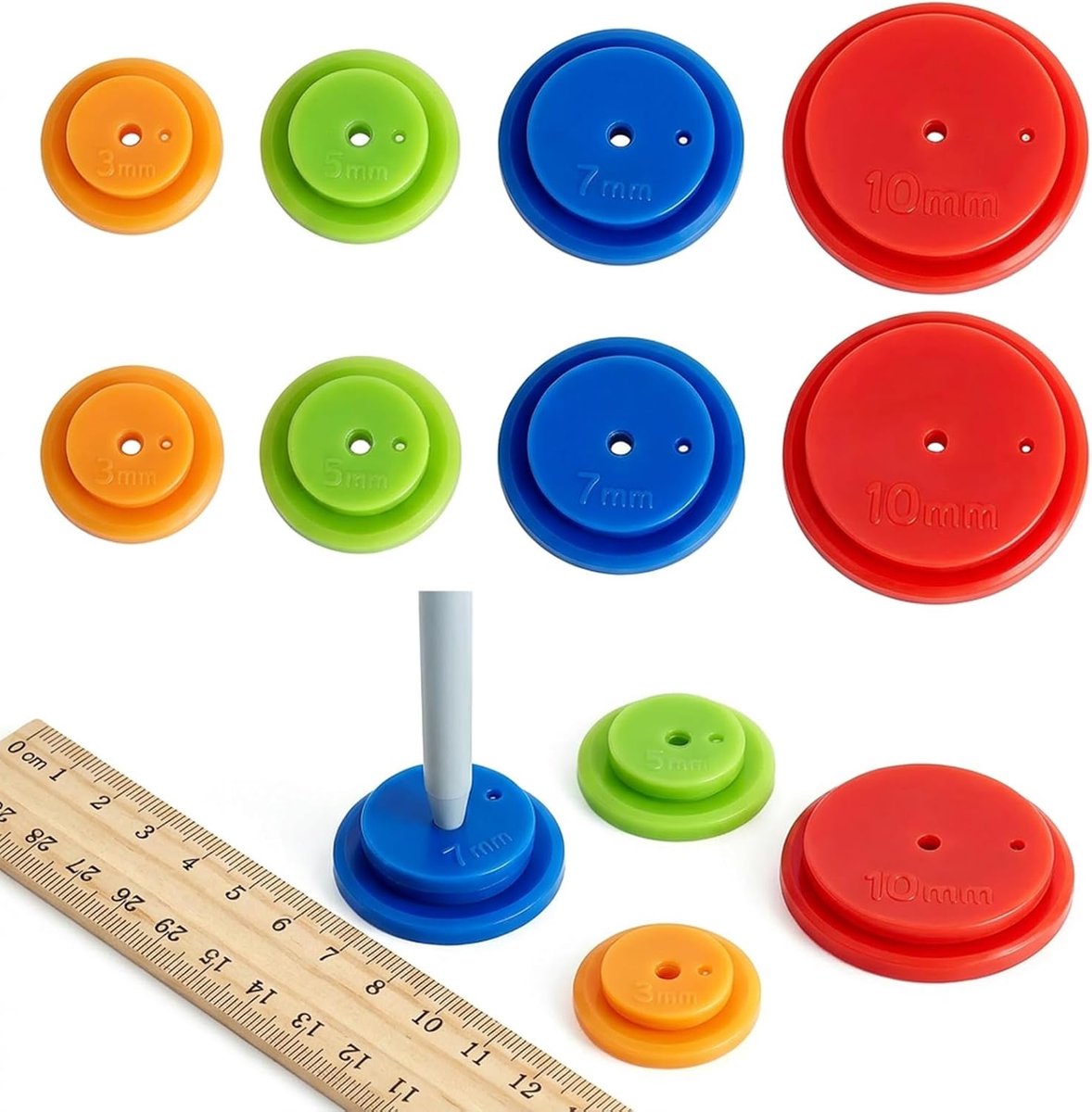 Naaigewichten set 16 stuks - kleurrijk - verschillende maten - ideaal voor markeringen - ShopVlot