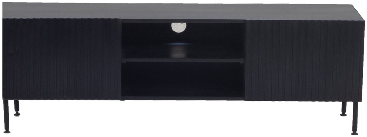 Giga Meubel Tv-Meubel Roman - Zwart Mangohout - 150x40x50cm