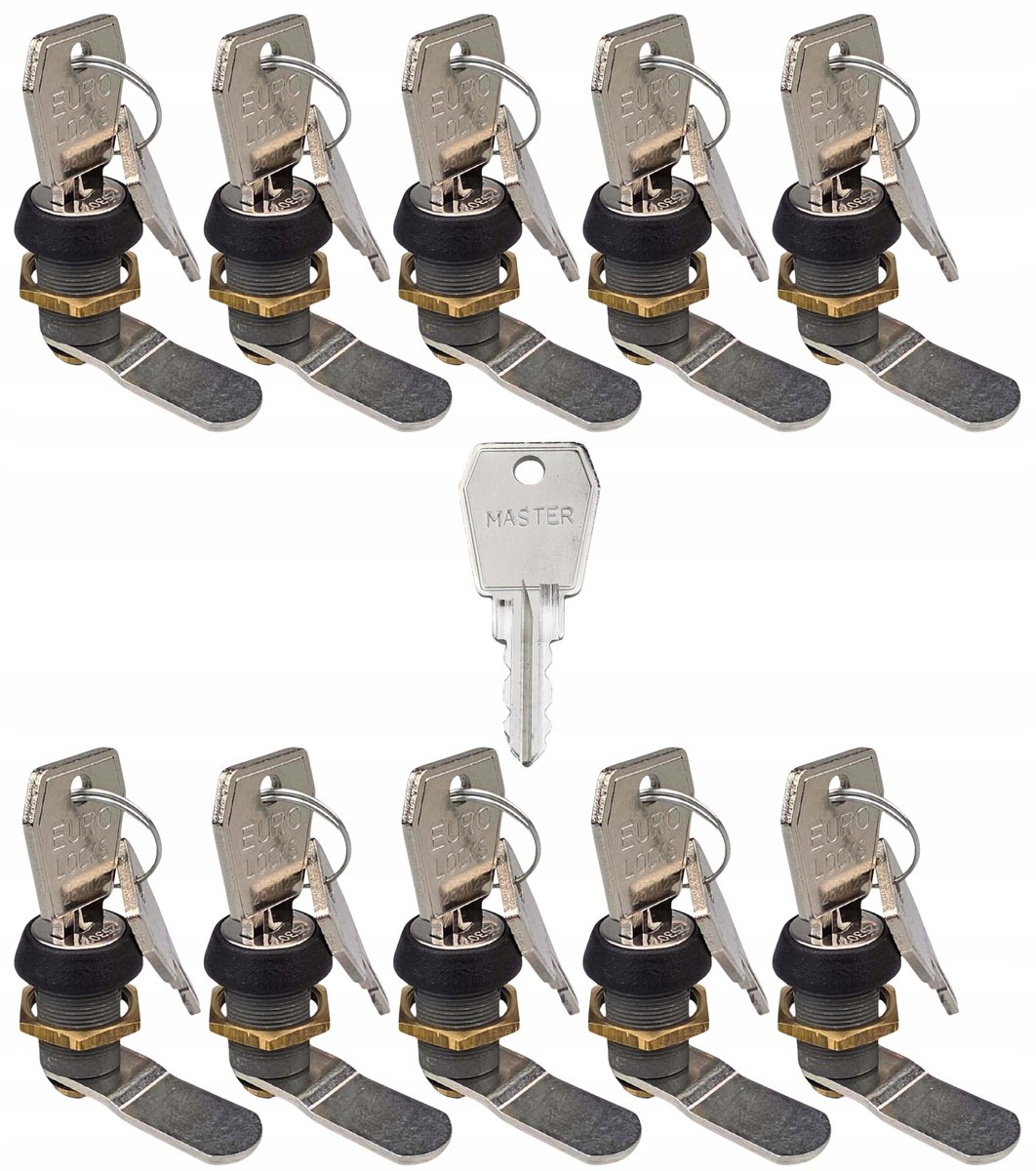 Merkloos Cilinderslot Systeem Masterkey 10 Stuks + Master Sleutel