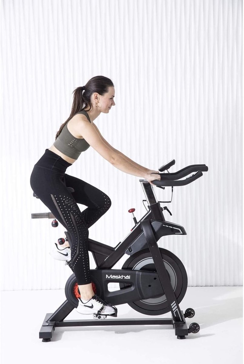 Indoor bike - 123 cm x 50.5 cm - zwart - LCD display - verbeter je conditie - ShopVlot