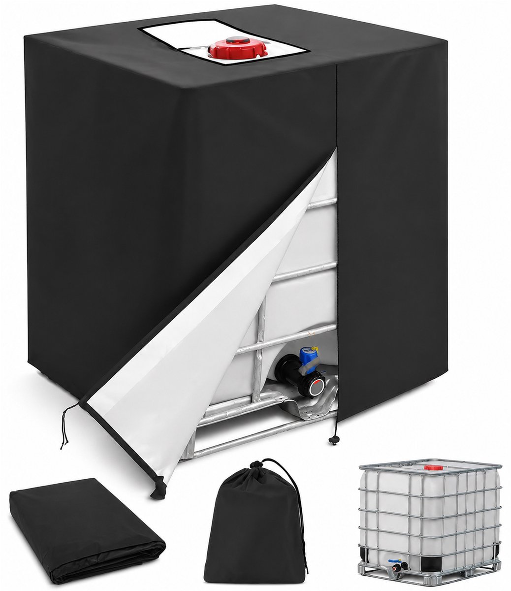IBC tankhoes - 1000 liter - 120 x 100 x 116 cm - Zwart