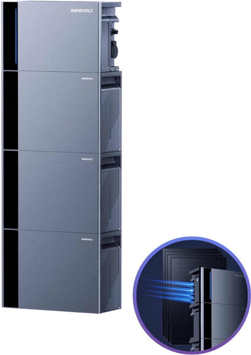 Indevolt - PowerFlex 2000 Hybride - 14 kWh - Thuisbatterij met Stekker - Plug & Play