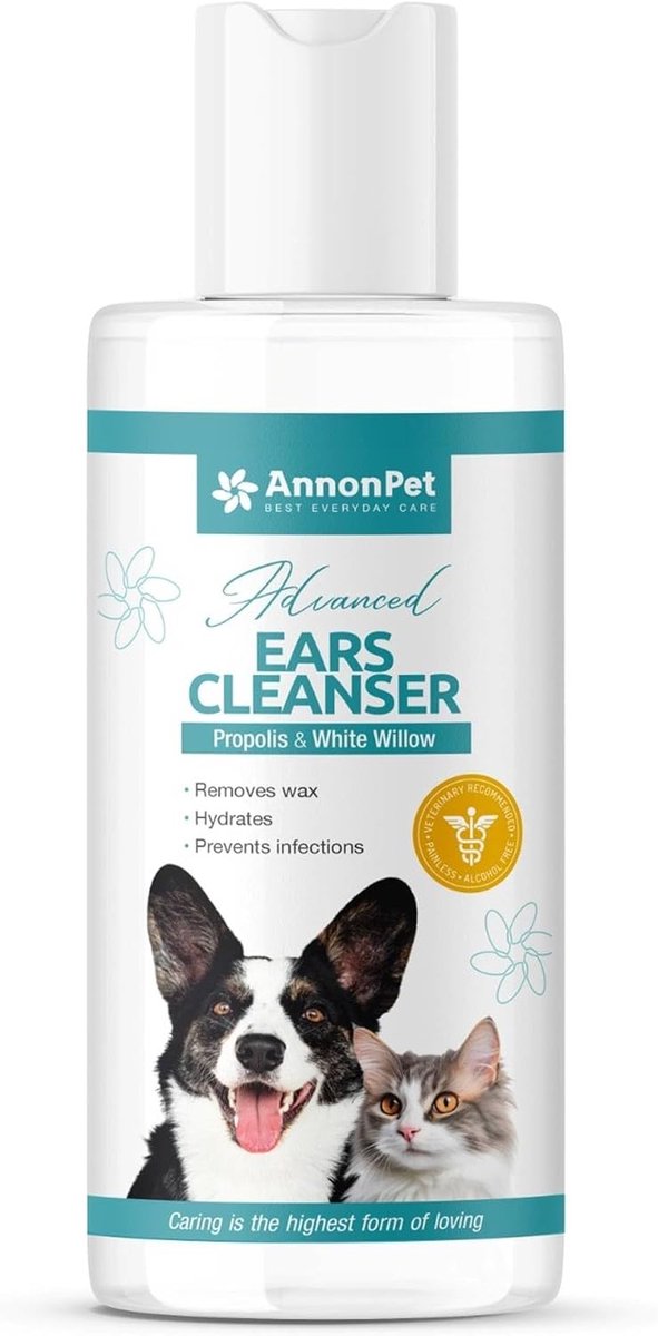 Oorreiniger voor Honden en Katten - 150 ml - Natuurlijke Formule tegen Mijten - Veilig en Zacht in Gebruik