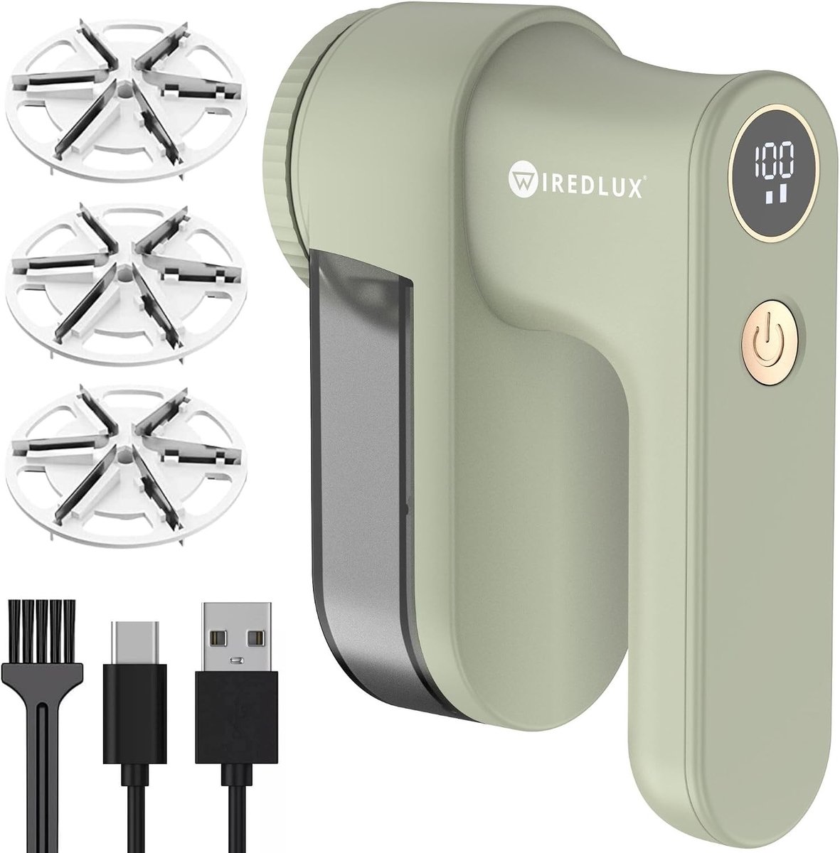 Pluizenverwijderaar - Sage - Oplaadbaar - Elektrische Ontpiller met 3 Snelheden en LED-Display - Voor Kleding en Stoffen