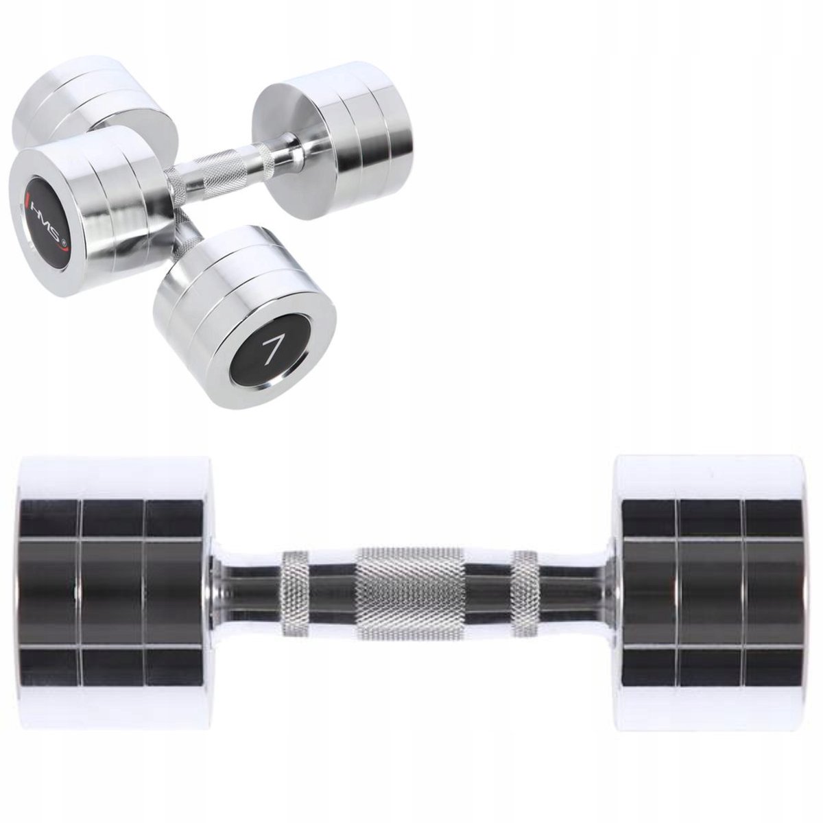 HMS Chromen Halters 7 kg (2 stuks) - Krachttraining & Fitness