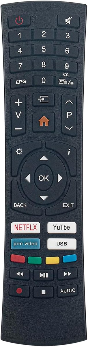 ALLIMITY Replacement remote control suitable for Smart Tech TV SMT50S10UV2L1B1 SMT2419DHV1T1B1 SMT65E1MUV2M1B1 - ShopVlot