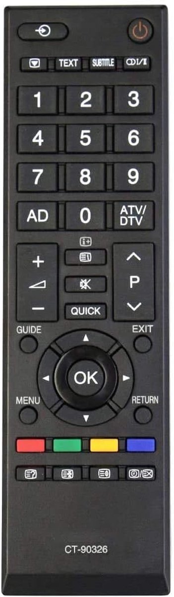 ALLIMITY CT-90326 CT 90326 Remote Control Replacement for Toshiba REGZA LCD TV 32AV704R 32AV733 32EL833 32EL833B - ShopVlot