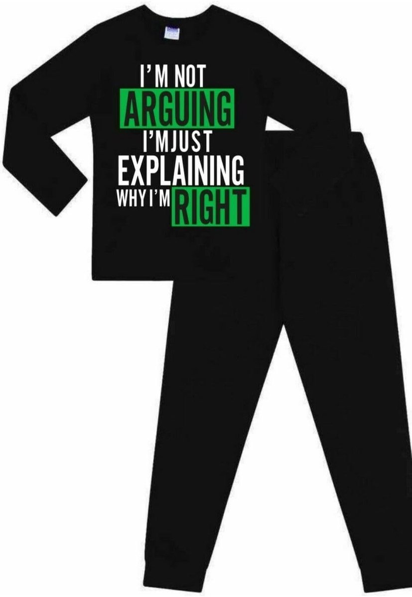Guys I'm not arguing I just explain why I'm right, long cotton pajamas - ShopVlot