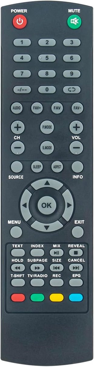 ALLIMITY Replce Remote Control suitable for POLAROID Denver LED-4071T2CS TQL40F4PR004 TQL40F4PR005 TQL40F4PR005/006 - ShopVlot