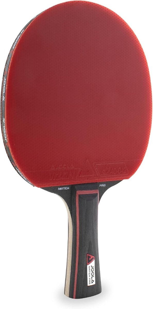 Tafeltennisnetje voor elke tafel - Zwart/rood - 1,8 mm sponsdikte - Allround tafeltennisracket met Ergonomische grip - Voor wedstrijdspelers