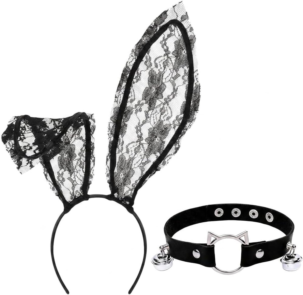 2-delige set hazenoren - haarband en halsband - ShopVlot