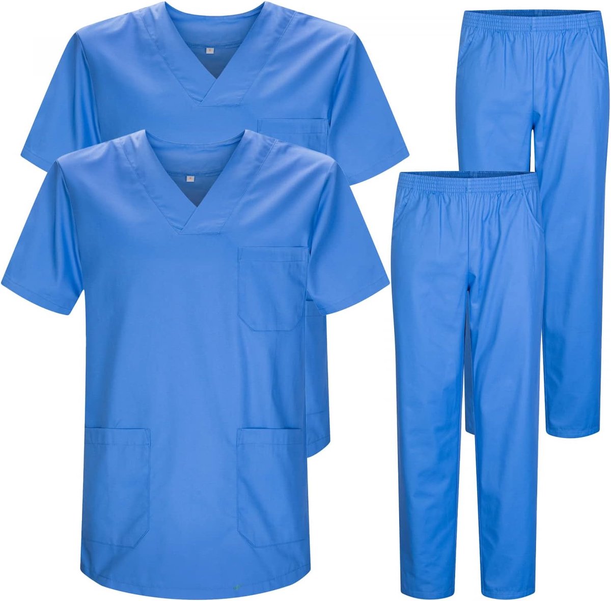 MISEMIYA Pack of 2 Sets - Uniforms Scrub Set Unisex Bz-2-817-8312 Unisex-Adult Set of 2 - ShopVlot