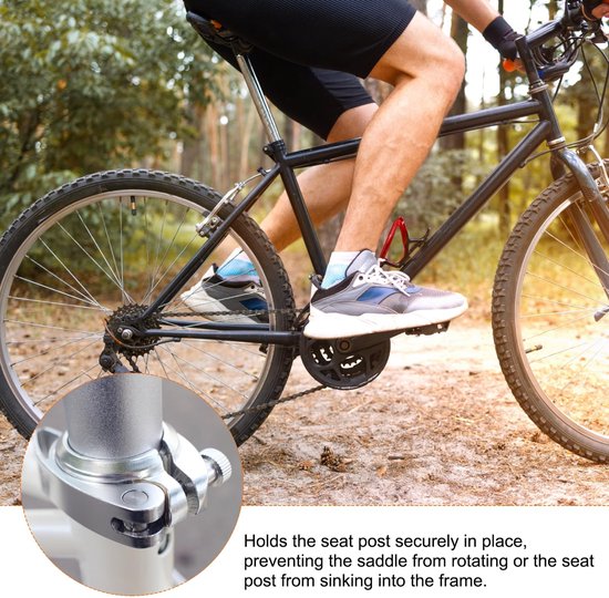 Fietszadelklem 31,8 mm Aluminium voor Sattelstütz met Snelsluiting — afbeelding 4