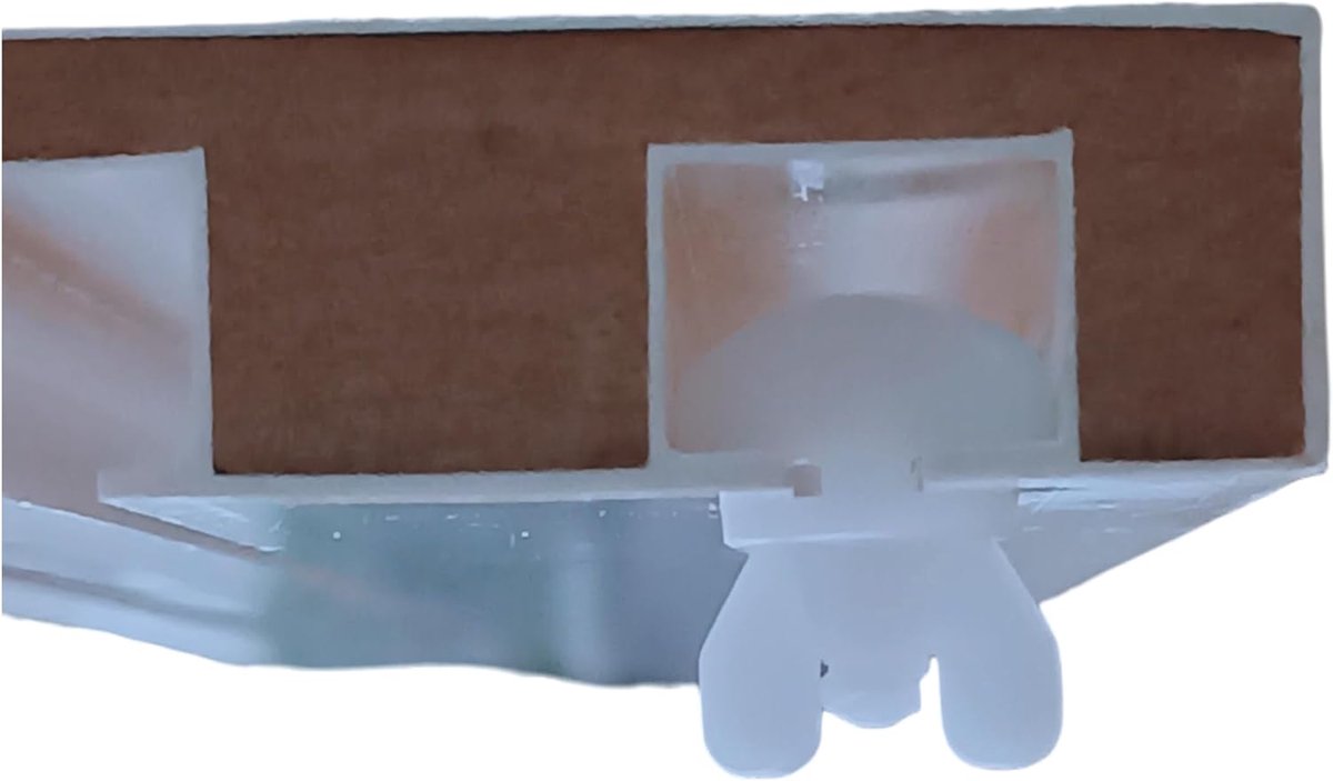 Raum² 10 tussenklemmen/stoppers voor gordijnrail - Gordijnstoppers voor rail - Klemmen voor gordijnrail (10 stuks) - ShopVlot