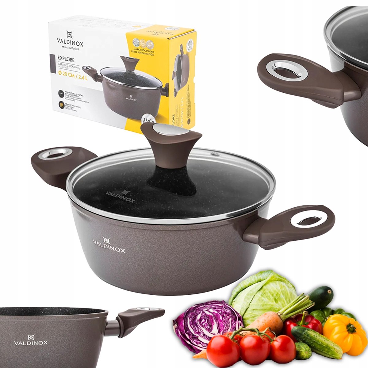 Valdinox Explore braadpan 2,4L - 20cm, anti-aanbak, inductie
