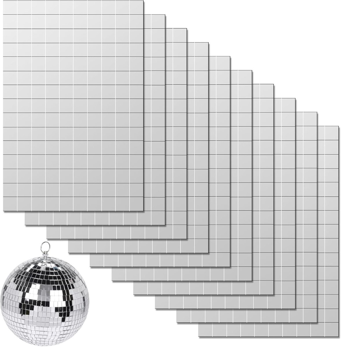 1500 Stk Kleine Glazen Spiegels Mozaïektegels,10x10mm Spiegel Glas Mozaïek - ShopVlot