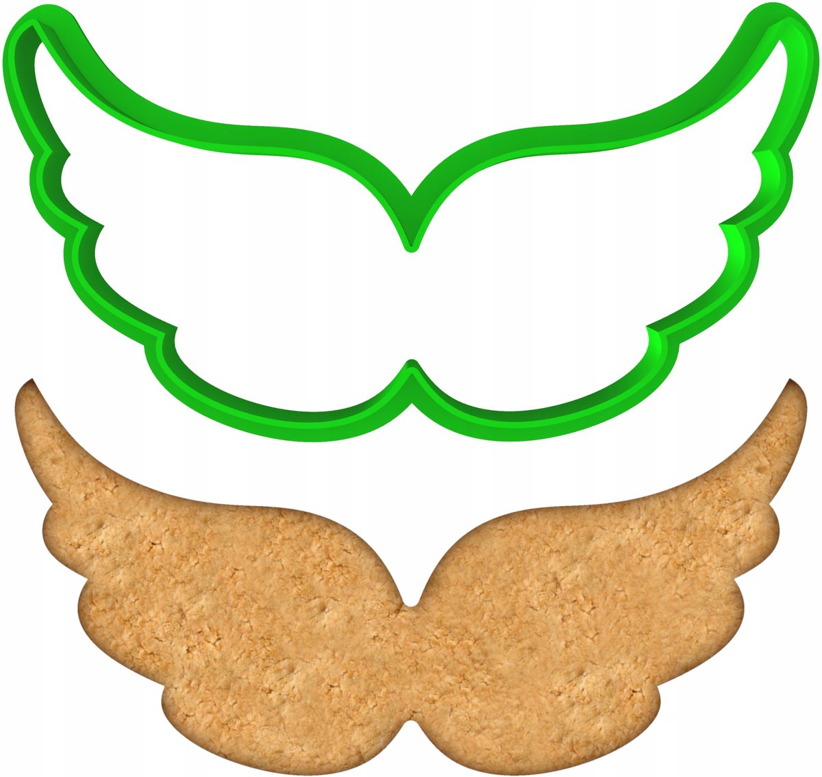 Kerst Koekjesvorm - Engelen Vleugels - Bakvorm voor Koekjes en Peperkoek