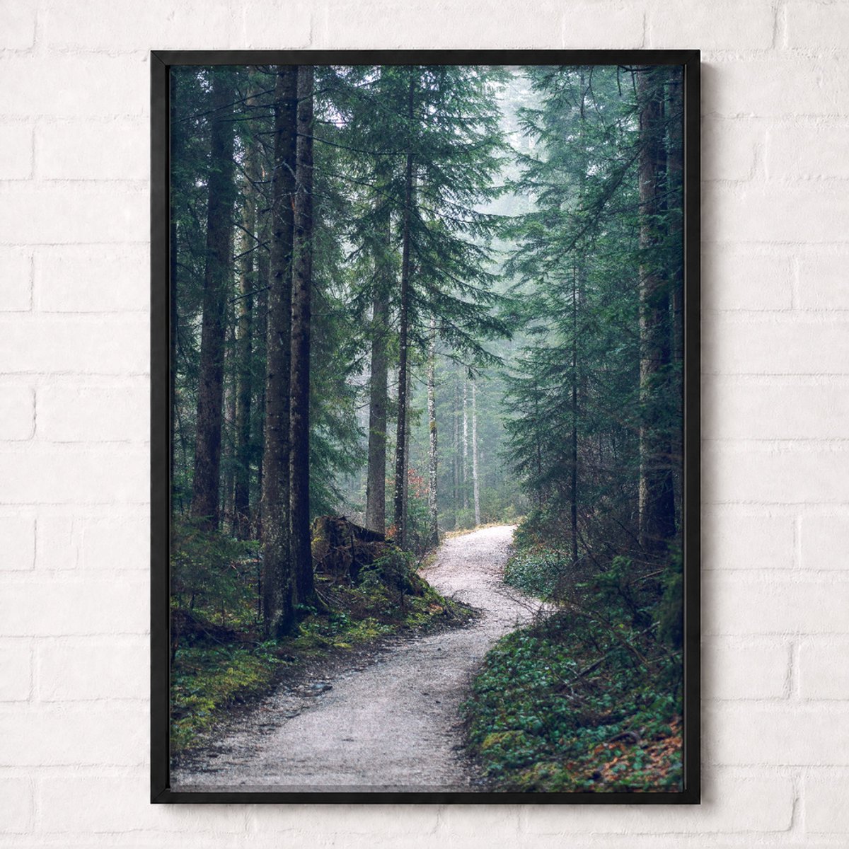 Slingerend Bospad Poster - Forest Nature Collection - Natuur Posters - A1+ 61 x 91,5 cm