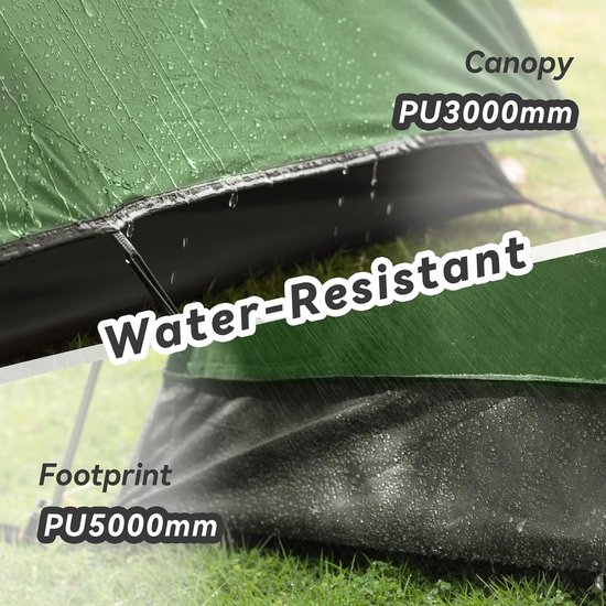 Tent voor 2 personen - waterdicht - ultralicht - ideaal voor trekking en festivals - Forceatt — afbeelding 2
